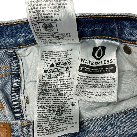 Levis Womens Premium Blue Wedgie Straight Button Fly Med Wash Jeans Size 28 - Picture 7 of 11